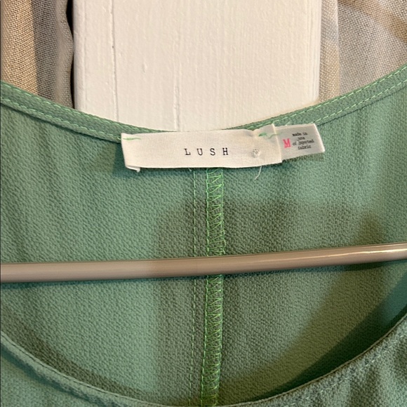 Lush Sage Green Blouse with Tie Detail - Picture 2 of 4